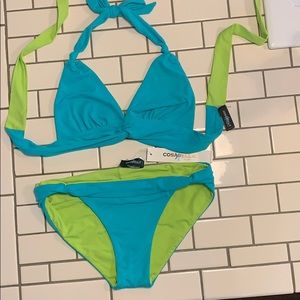 Turquoise/ Lime Reversible Bikini - Cosabella M